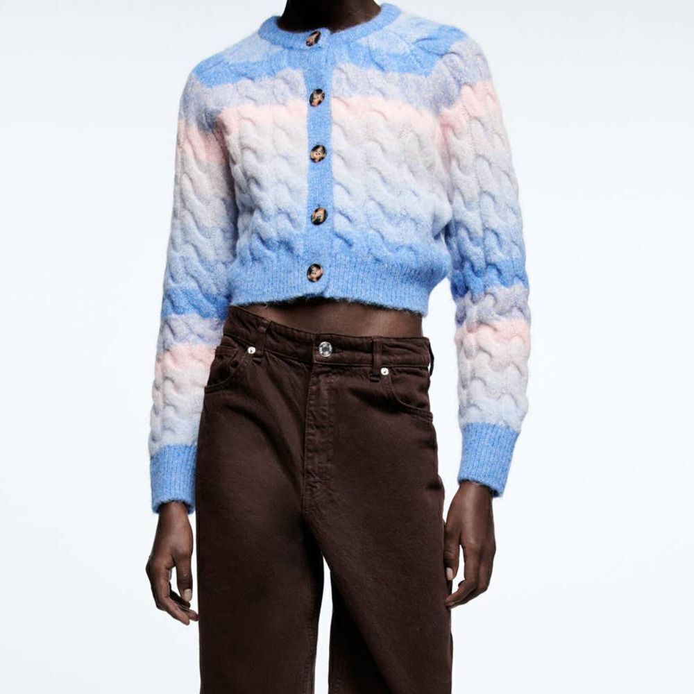 ZARA Cable-Knit Jacket - Picture 3 of 9